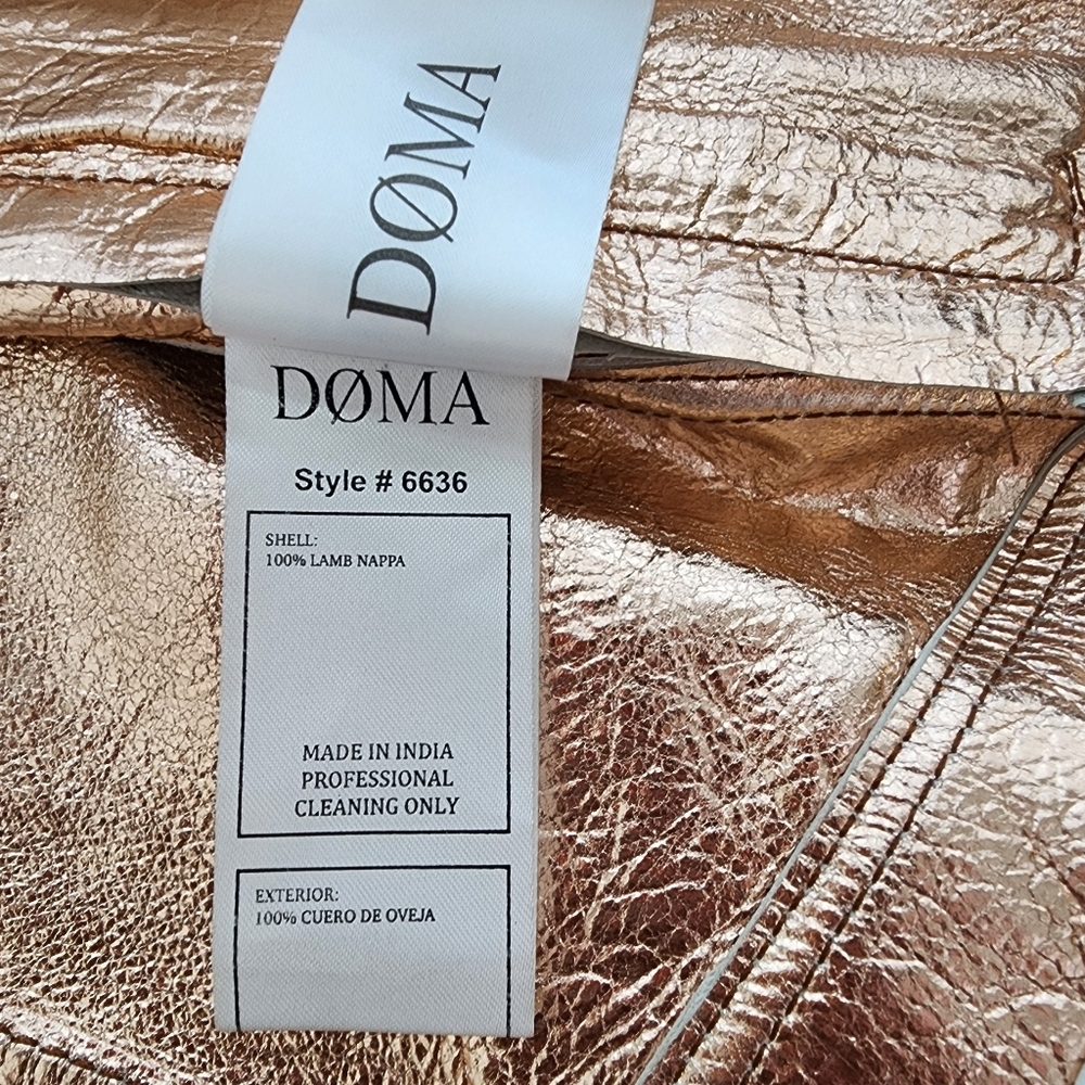 DOMA VEST LEATHER MOTORCYCLE JACKET, NEW SIZE SMALL WOT - Picture 4 of 16